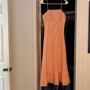 Express Strapless Coral Dress